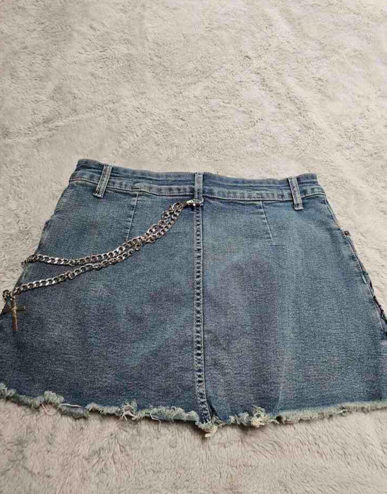 Slogan mini skirt Y2k