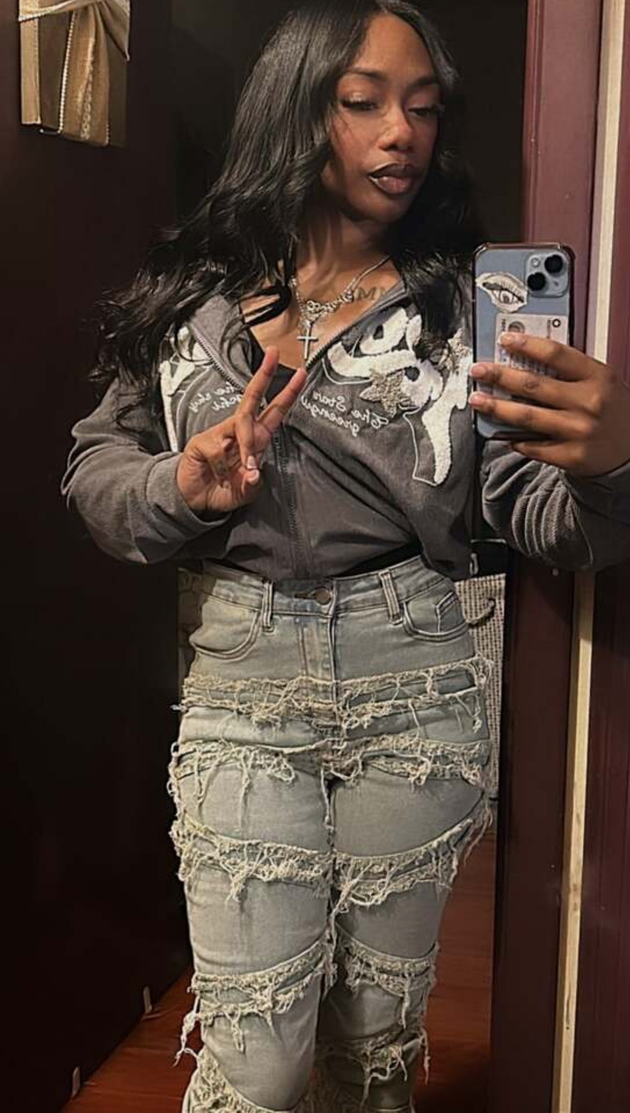 Dolls Girl Women Y2K Stacked Jeans